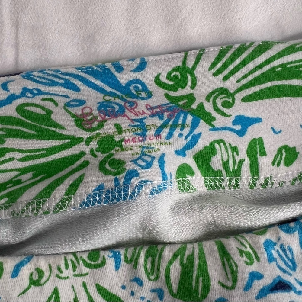 Lilly Pulitzer French Terry 3/4 Sleeve Boat Neck Shell Print Dress Size M - Picture 6 of 9